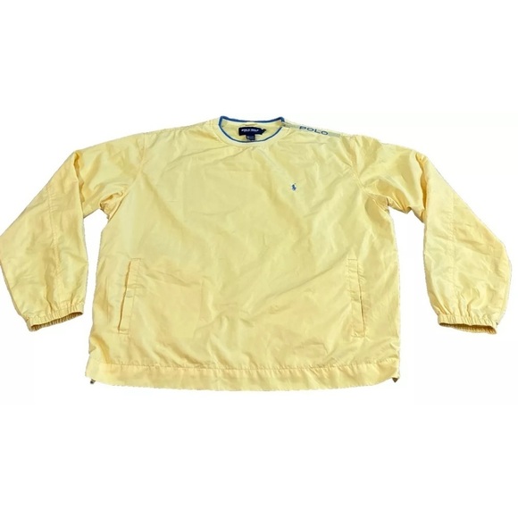 Polo Ralph Lauren Other - Polo Golf Ralph Lauren Men's Pullover Windbreaker Jacket Yellow VTG 90s XL
